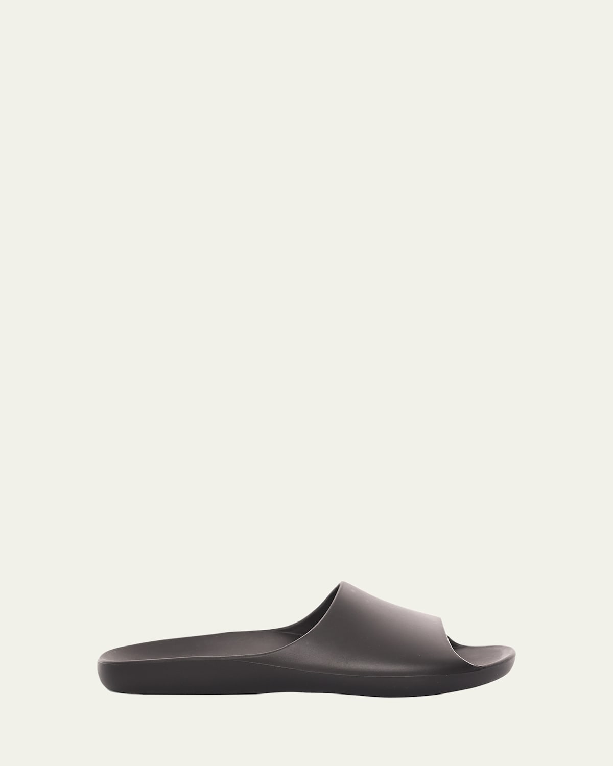The Row Ama Rubber Flat Slide Sandals In Black