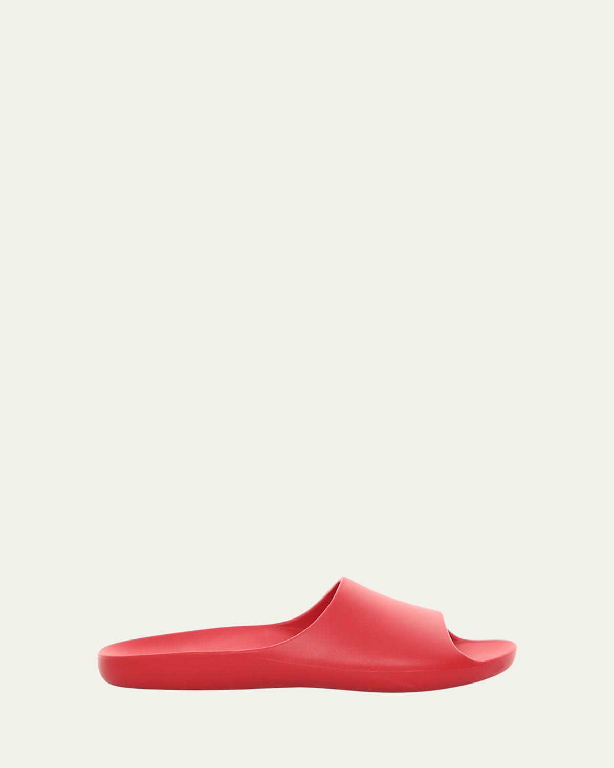 The Row Ama Rubber Flat Slide Sandals In Red