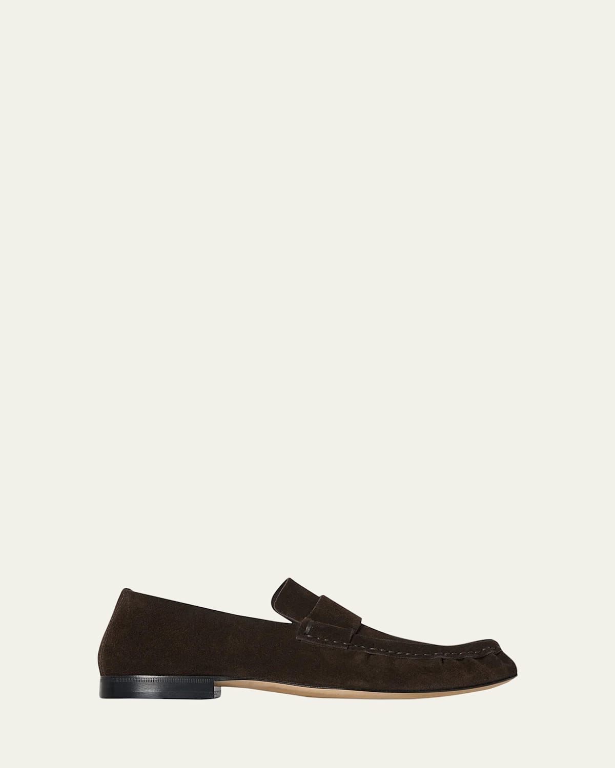 The Row Calf Suede Slip-on Loafers In Brown