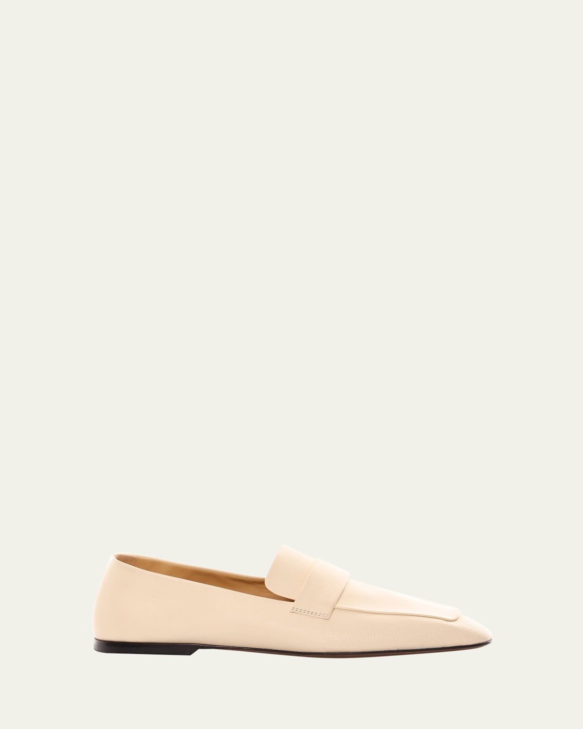 The Row Leather Square-toe Loafers In Multi