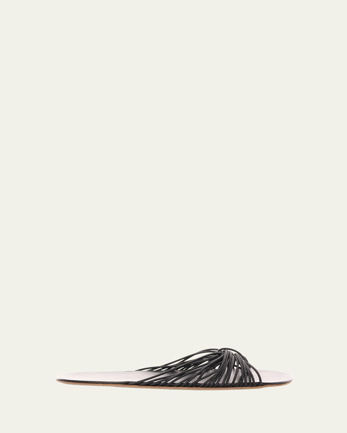 The Row Sara Elastic Thong Slide Sandals In Black
