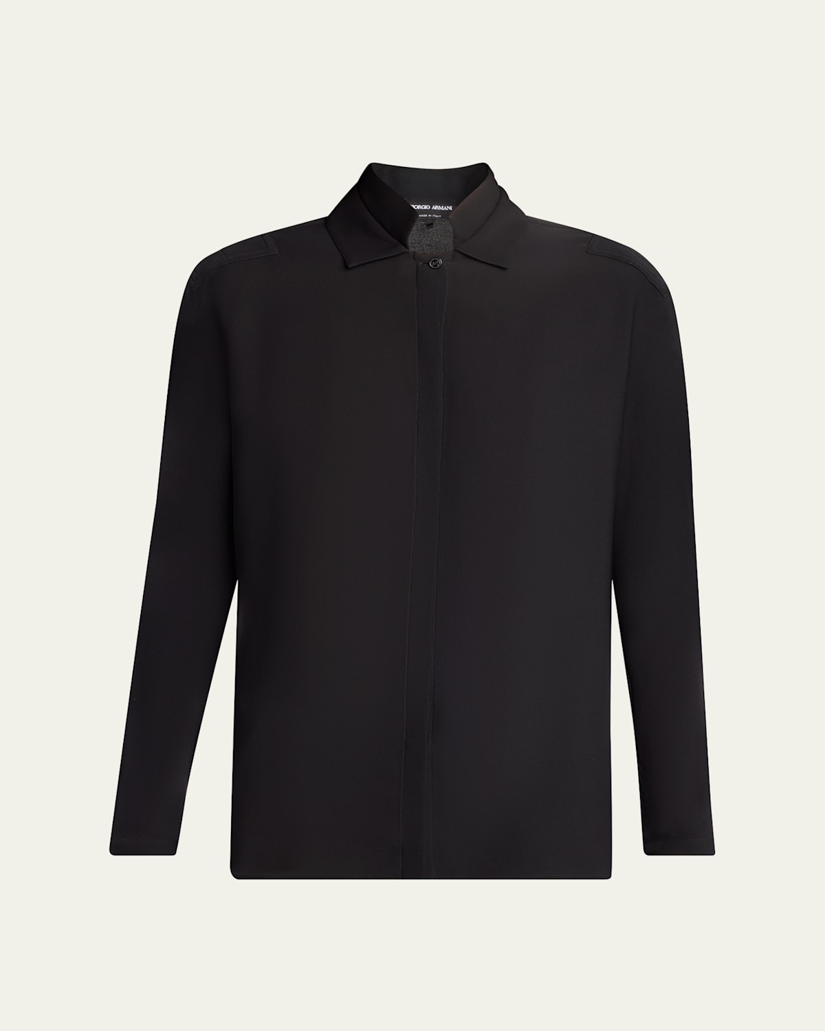 Giorgio Armani Double-collar Silk Georgette Blouse