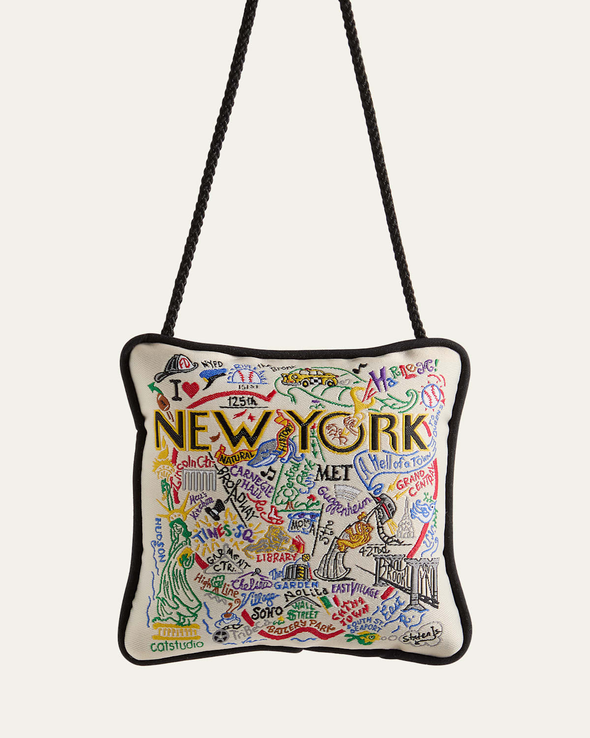 Catstudio New York Mini Pillow Christmas Ornament In Multi