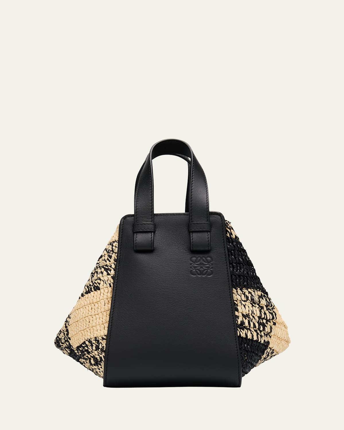 x Paula's Ibiza Hammock Top-Handle Bag in Gingham Raffia