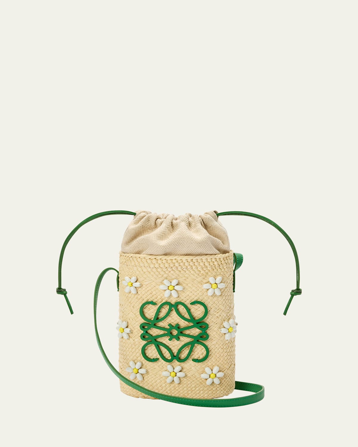 Loewe X Paula's Ibiza Anagram Flower Straw Pocket Crossbody Bag