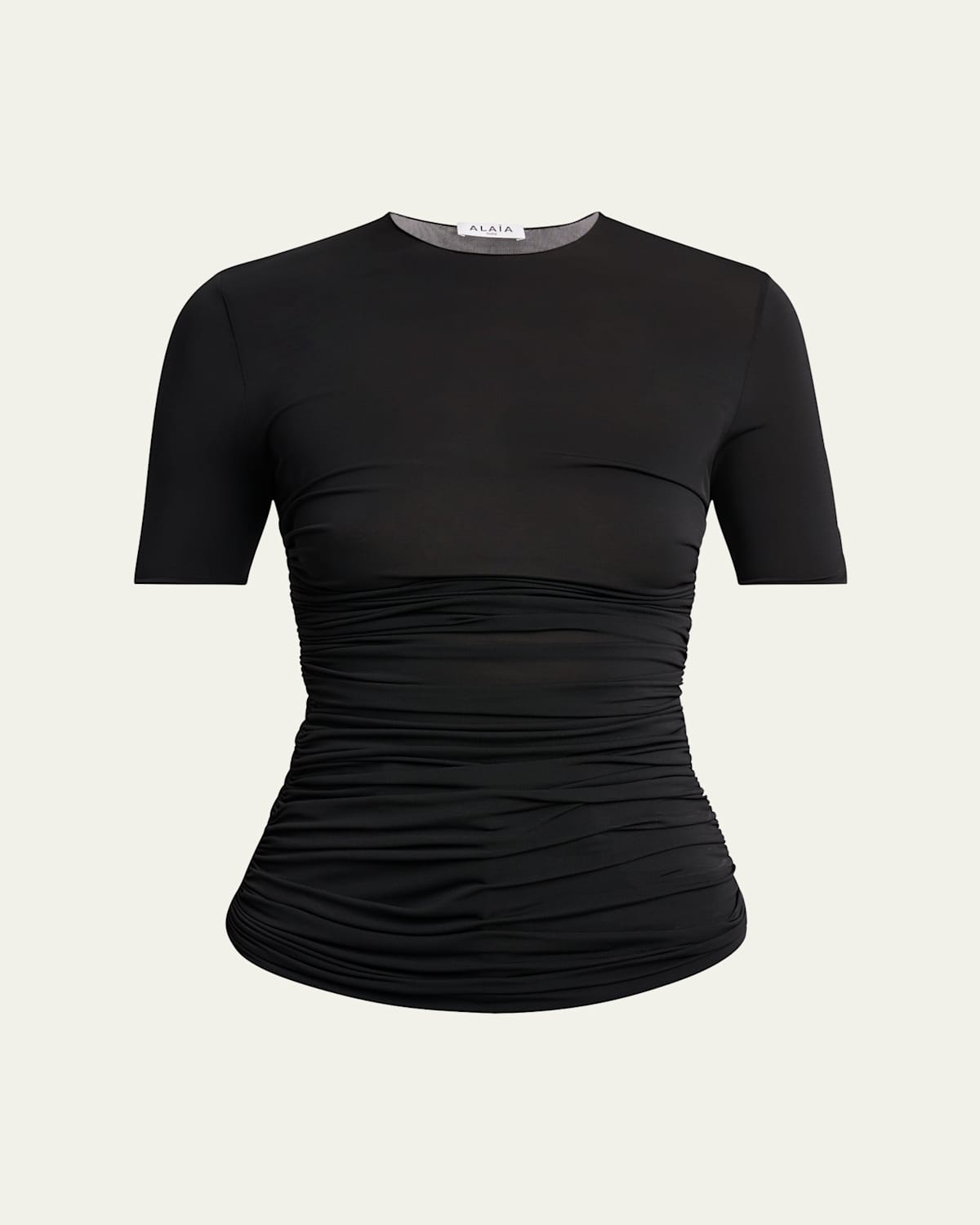 Alaïa Ruched Short-sleeve Top