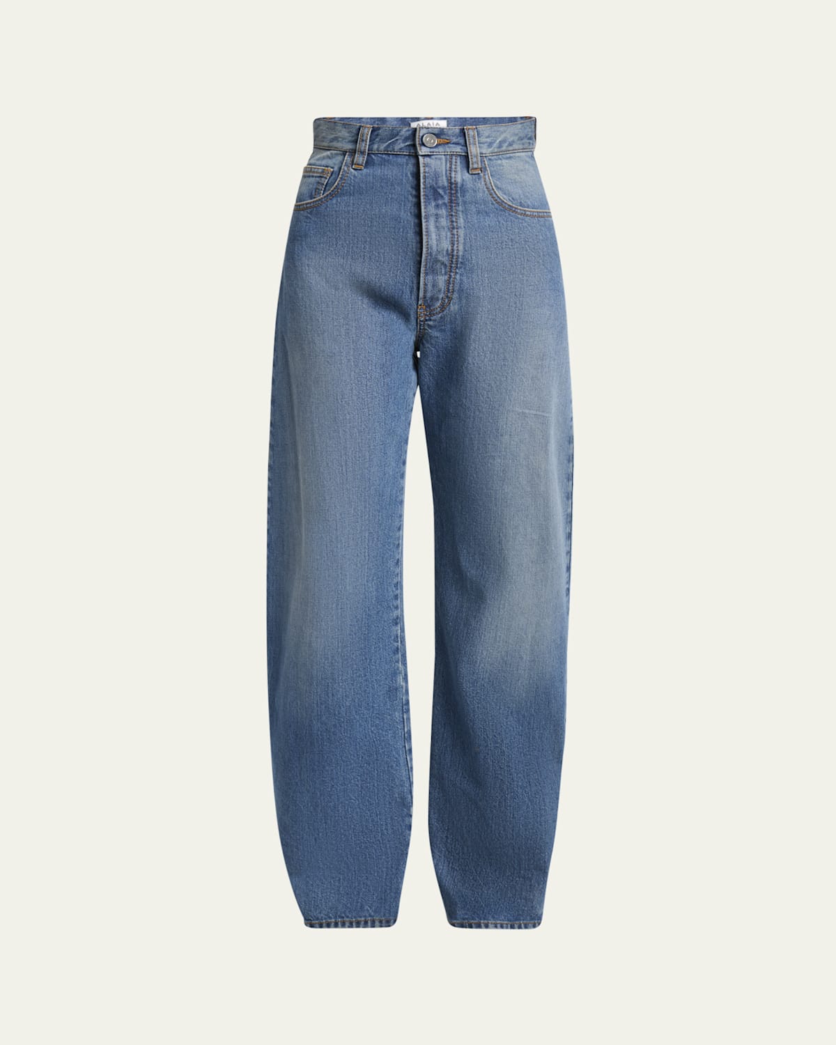 Round High-Waist Jeans