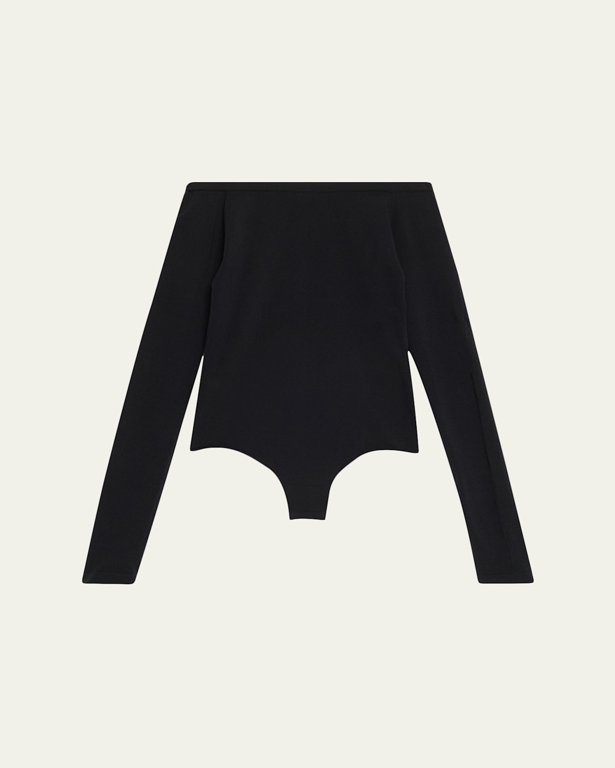 Alaïa Off-the-shoulder Long-sleeve Sculpting Bodysuit In Animal Print