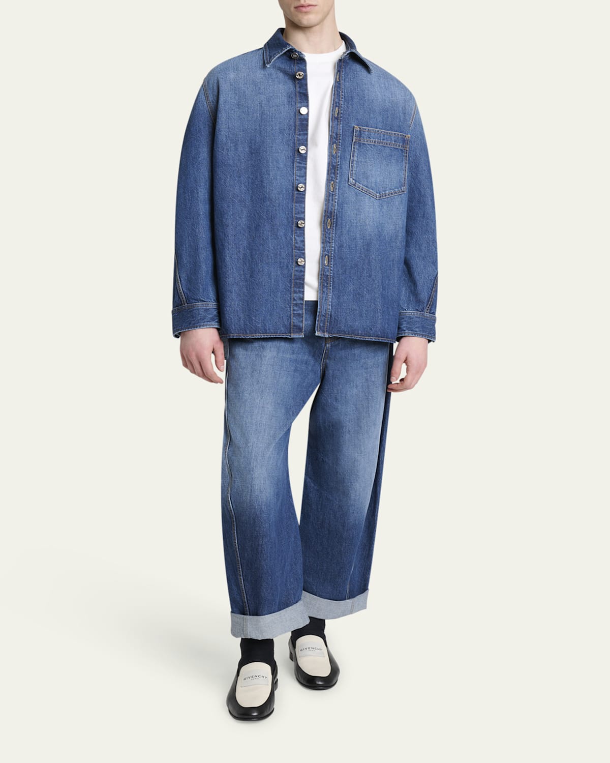 Men'S Denim Overshirt