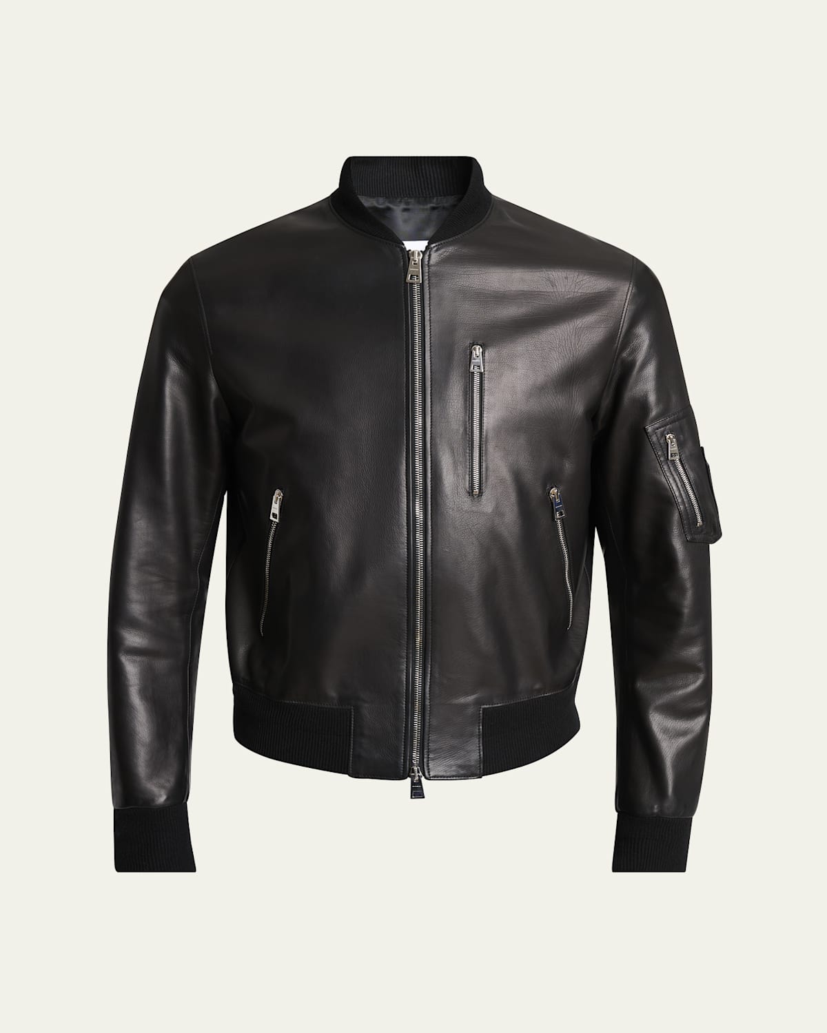 Men's Leather Shrunken Jacket