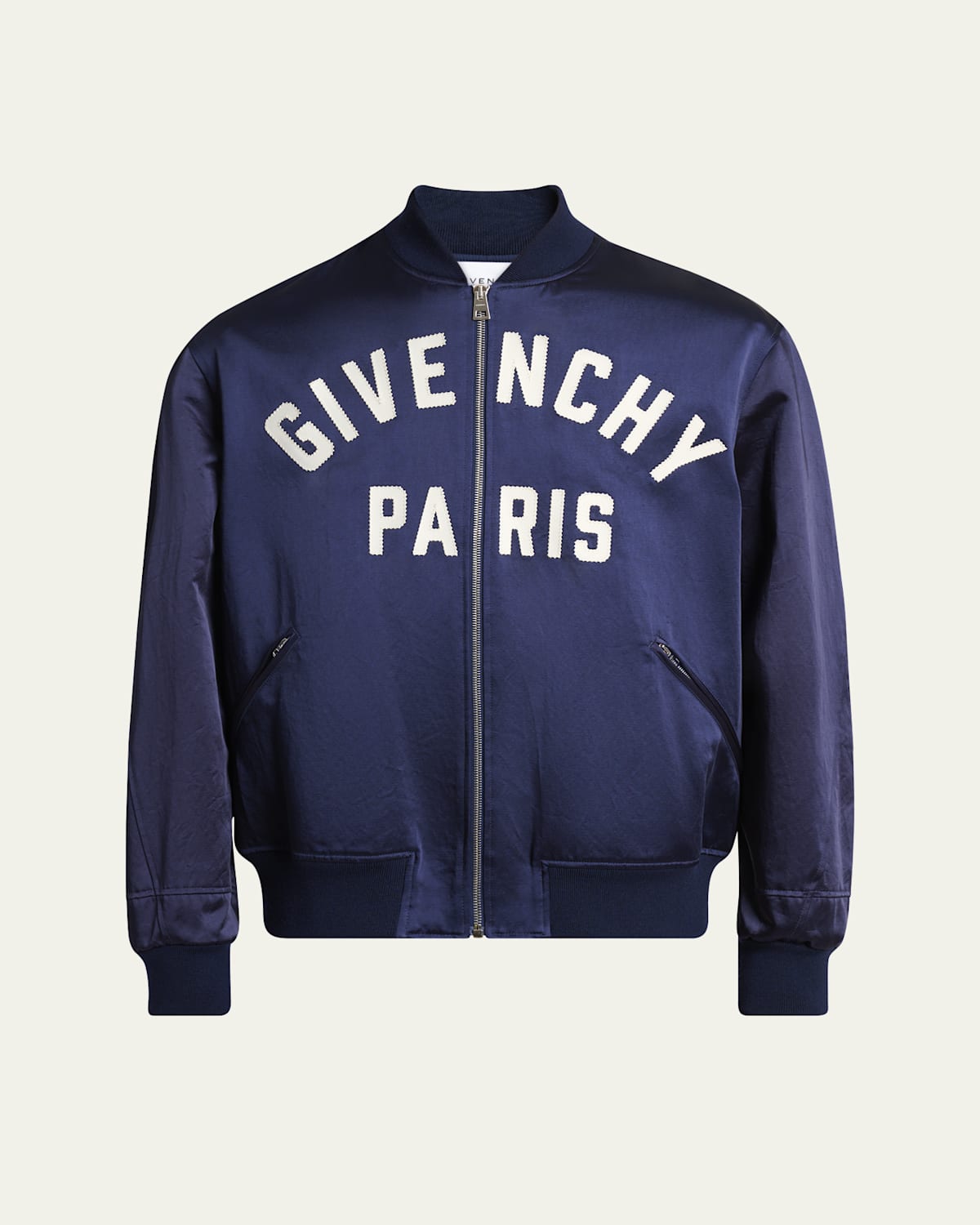 Men's Satin Logo Bomber Jacket
