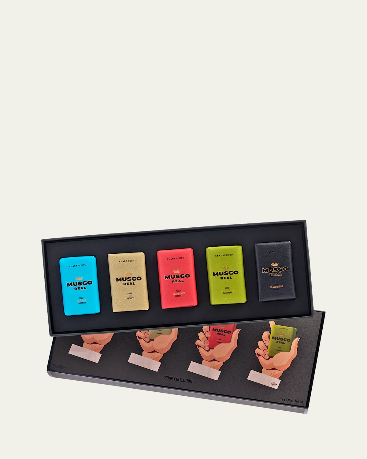 Claus Porto Musgo Real Mini Soap Gift Box, 5 x 1.8 oz.