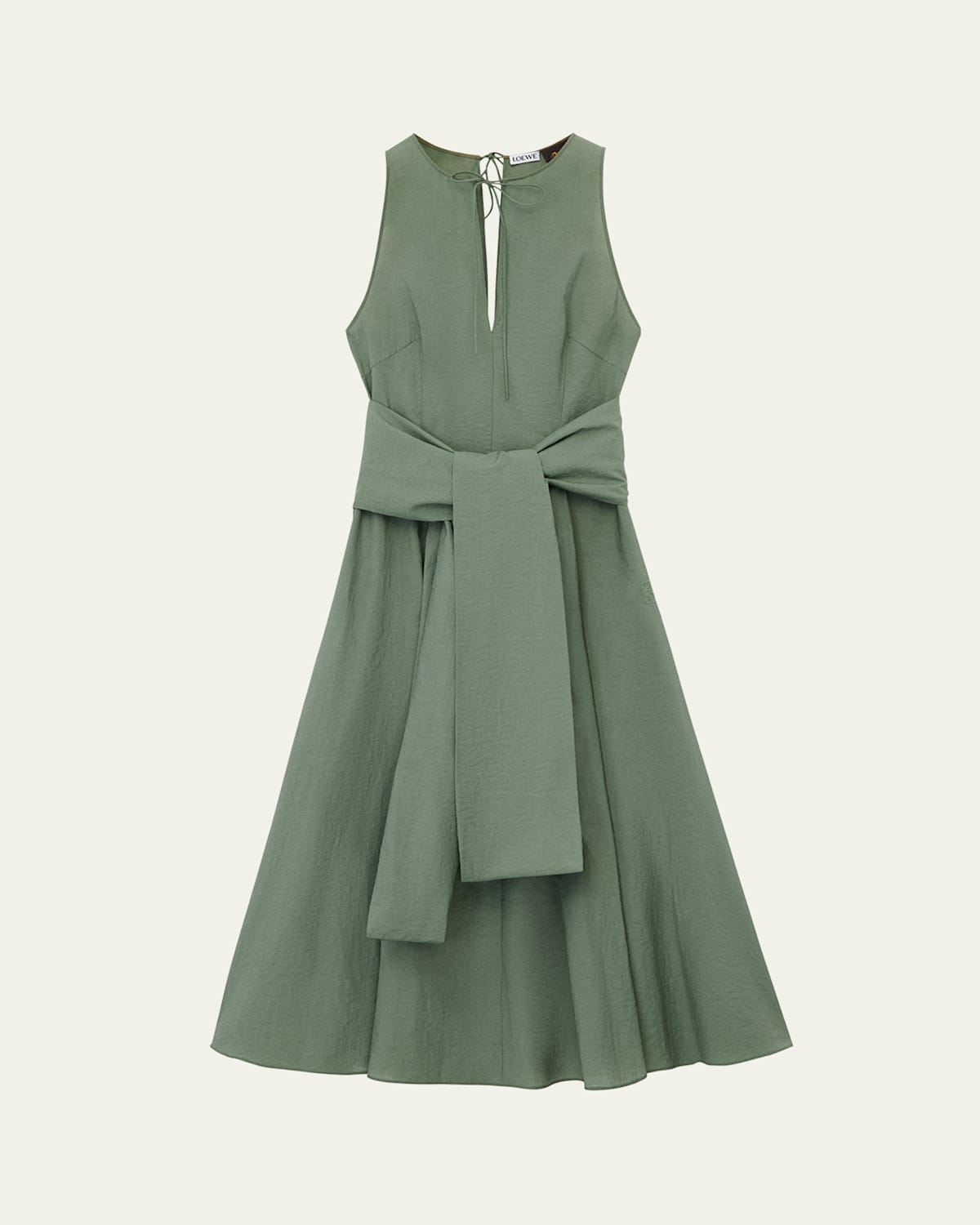 Loewe Draped Tie-waist Midi Dress