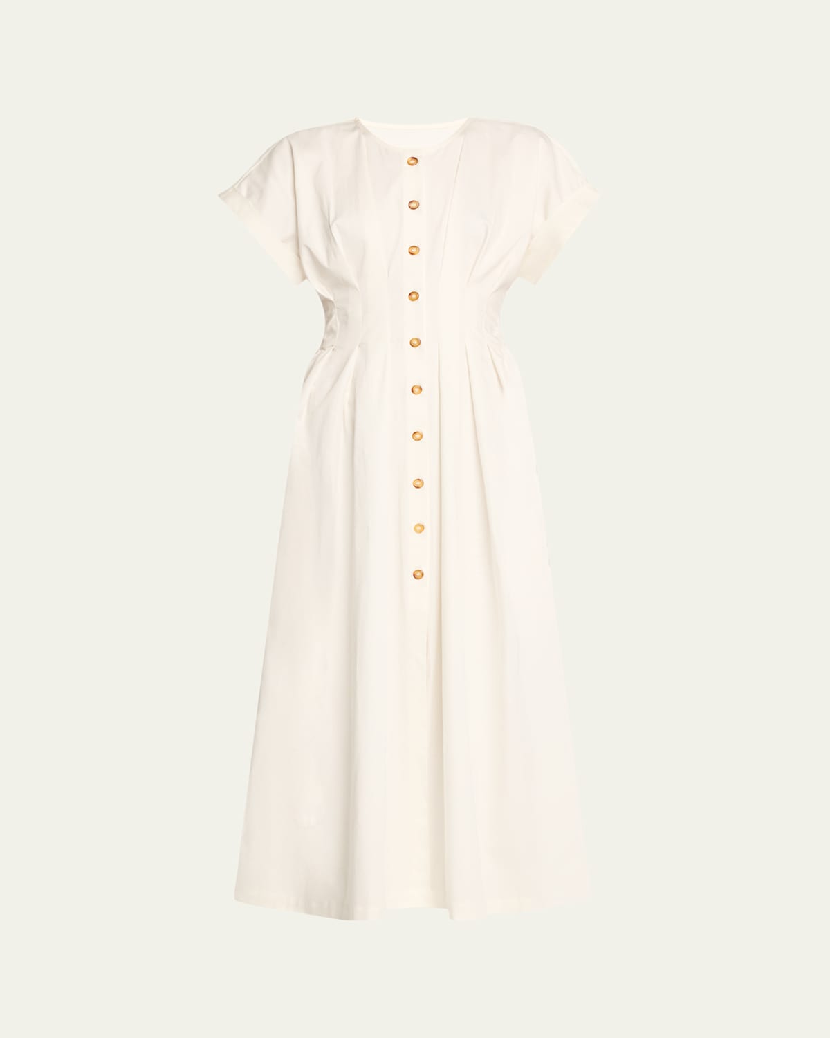 Dena Pleated Midi Shirtdress