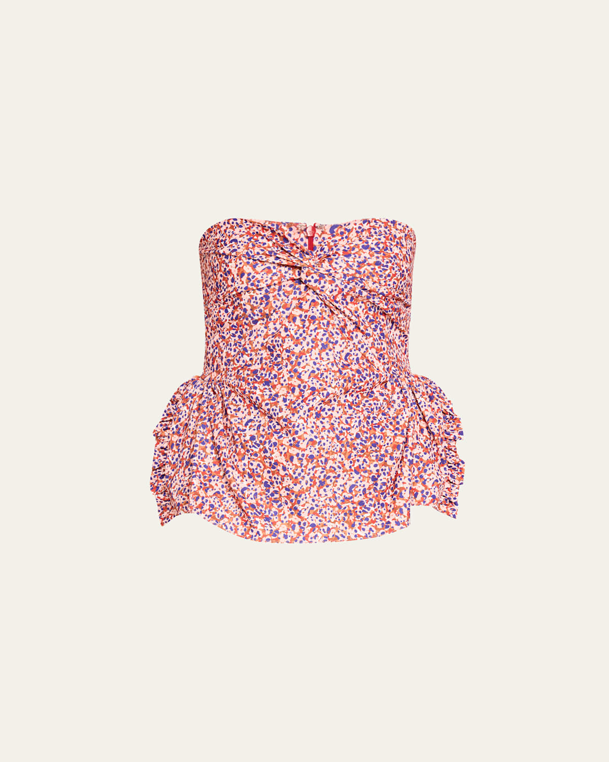 Tasha Dots Twill Peplum Top