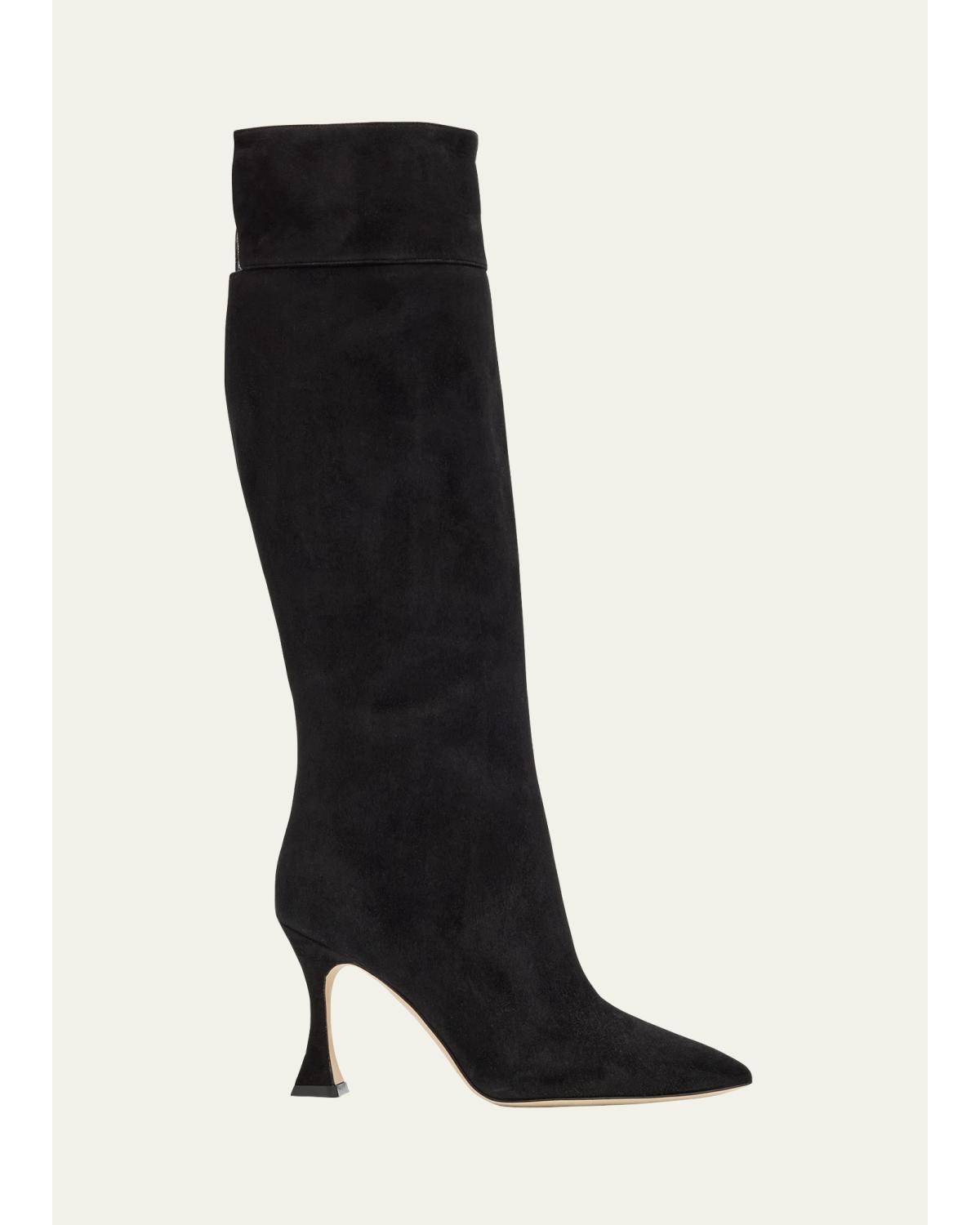 Miralonepla Suede Knee Boots