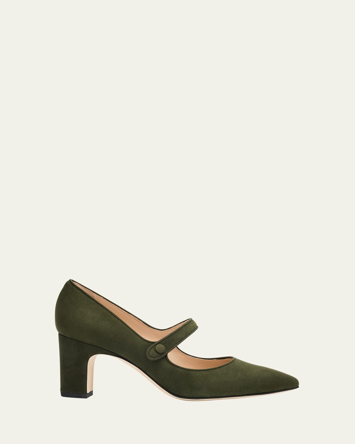 Manolo Blahnik Campariba Kid Suede Pumps In Green