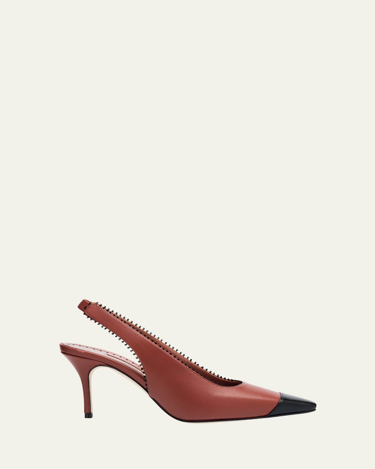 Manolo Blahnik Gaius Leather Slingback Pumps In Red