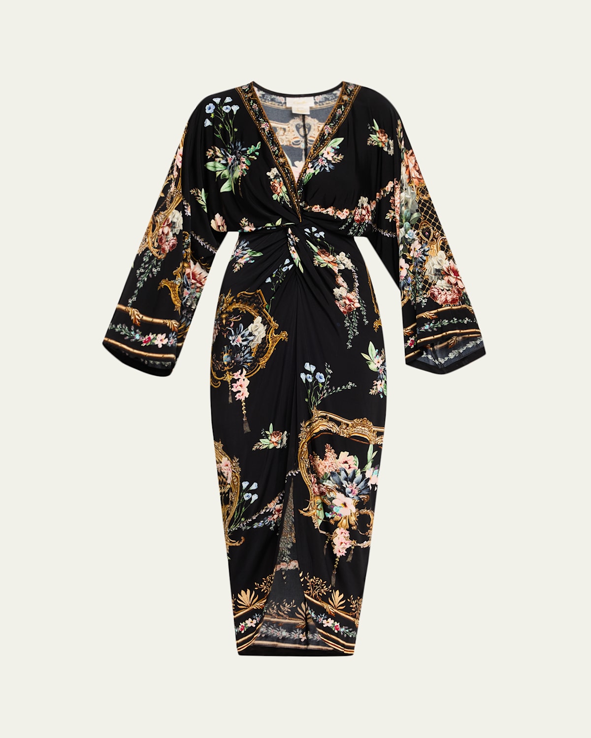 Camilla Noble Endeavours Long Split-front Twist Dress