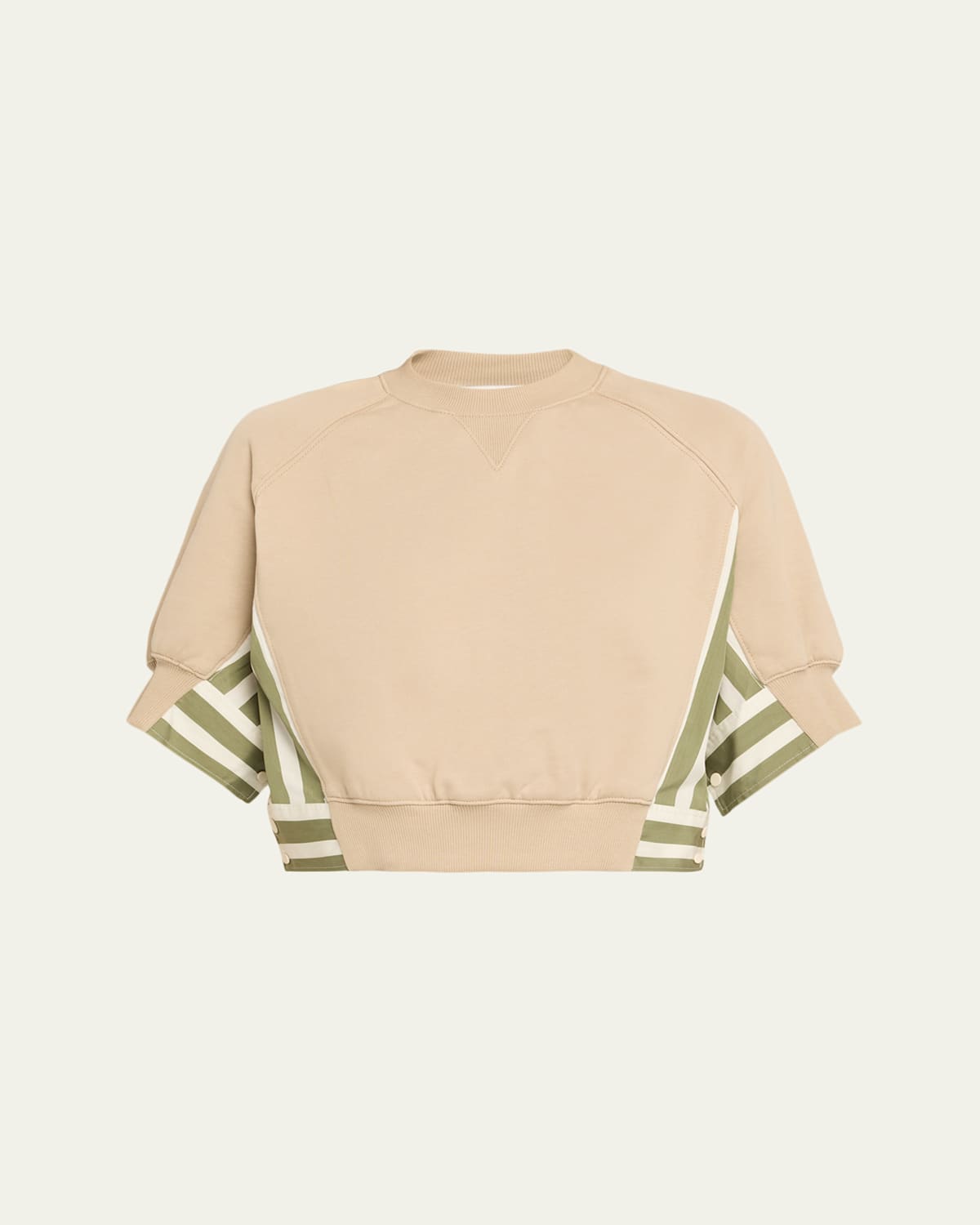 3.1 Phillip Lim Cropped Combo Sweatshirt Concrete In Neutral