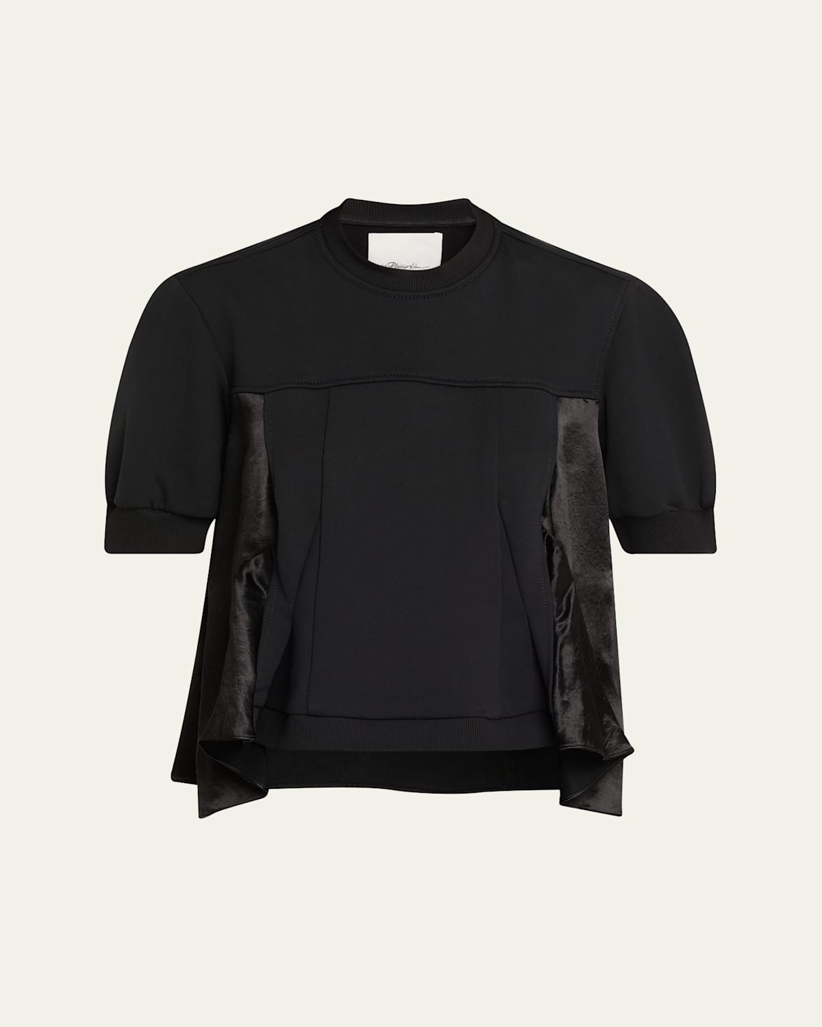 Satin Combo Flounce Top