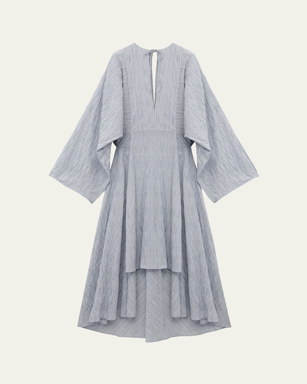 Loewe Striped Cape Sleeve Caftan Dress