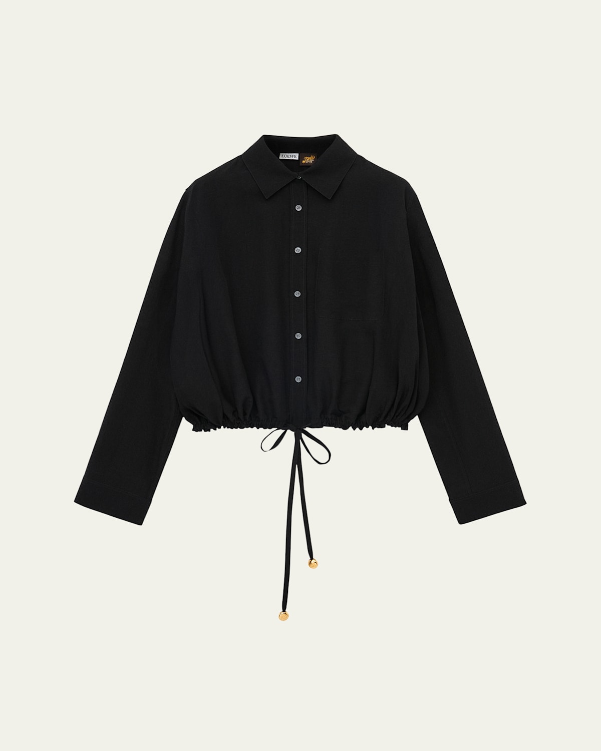 Loewe Drawstring Open-back Blouson Blouse