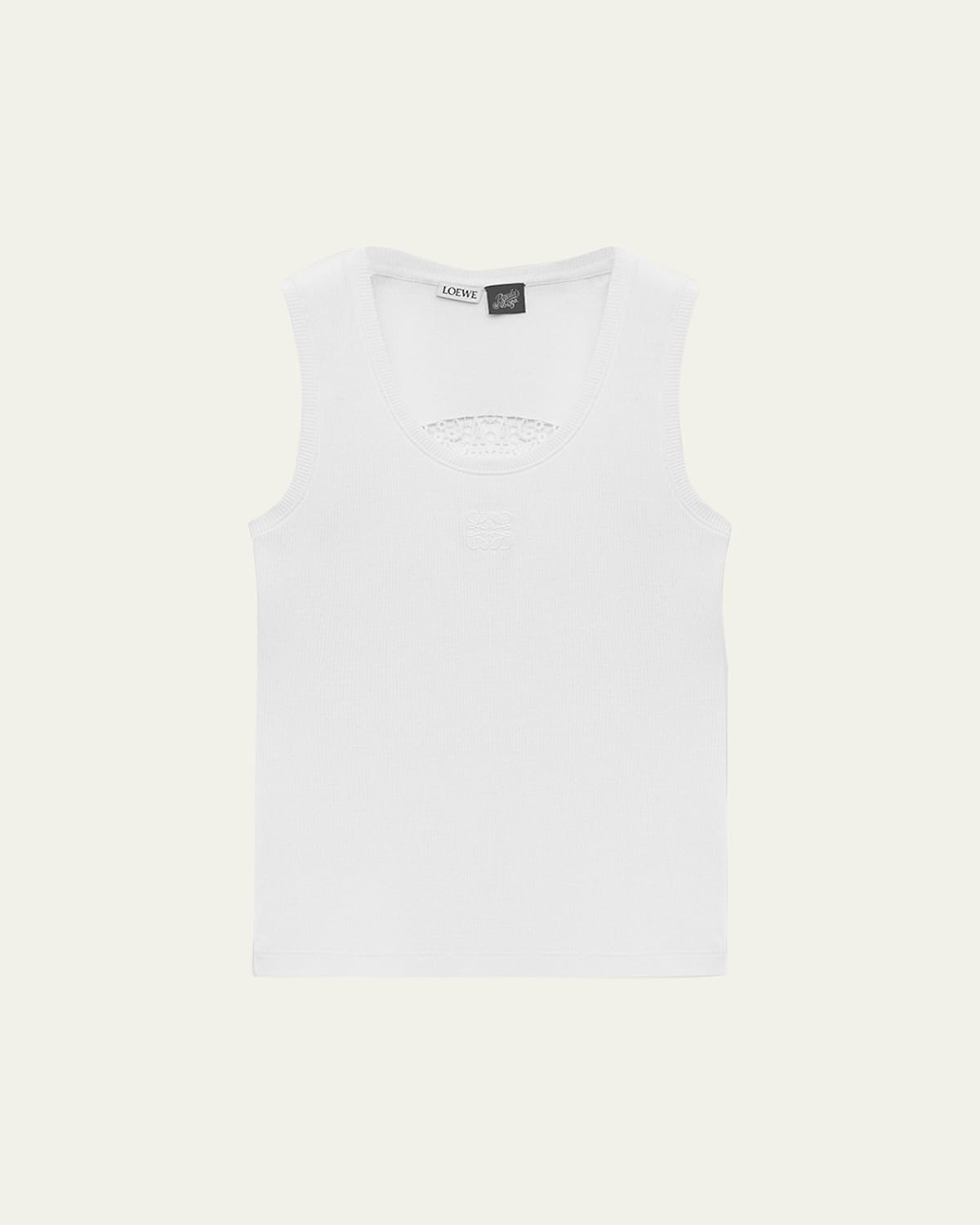 Loewe Anagram And Lace Back Tank Top