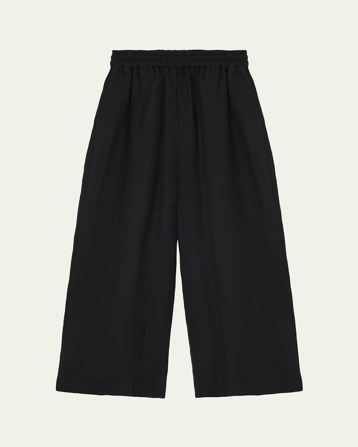 Loewe Cropped Trousers In Viscose And Linen