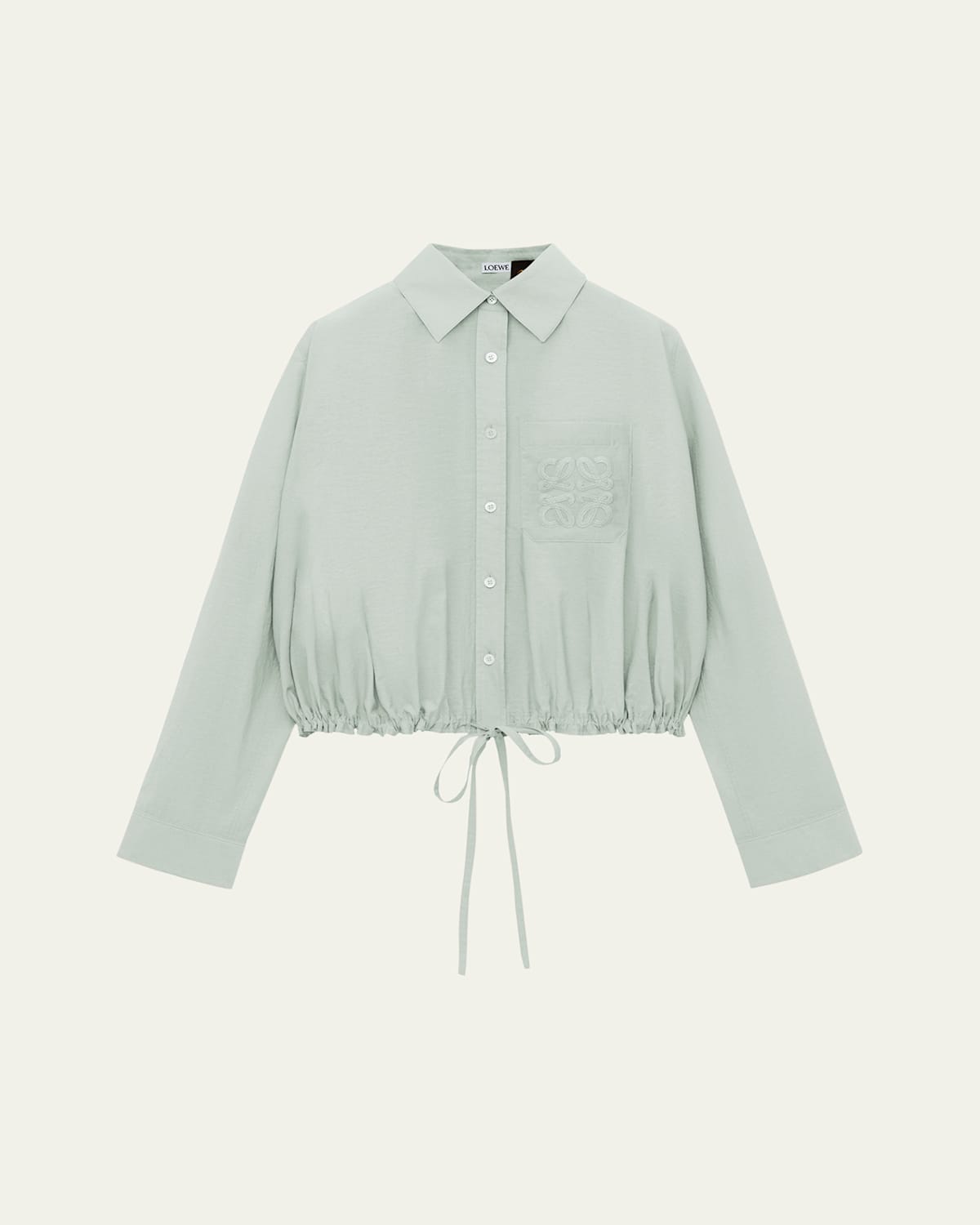 LOEWE DRAWSTRING TERRY ANAGRAM BLOUSON BLOUSE 