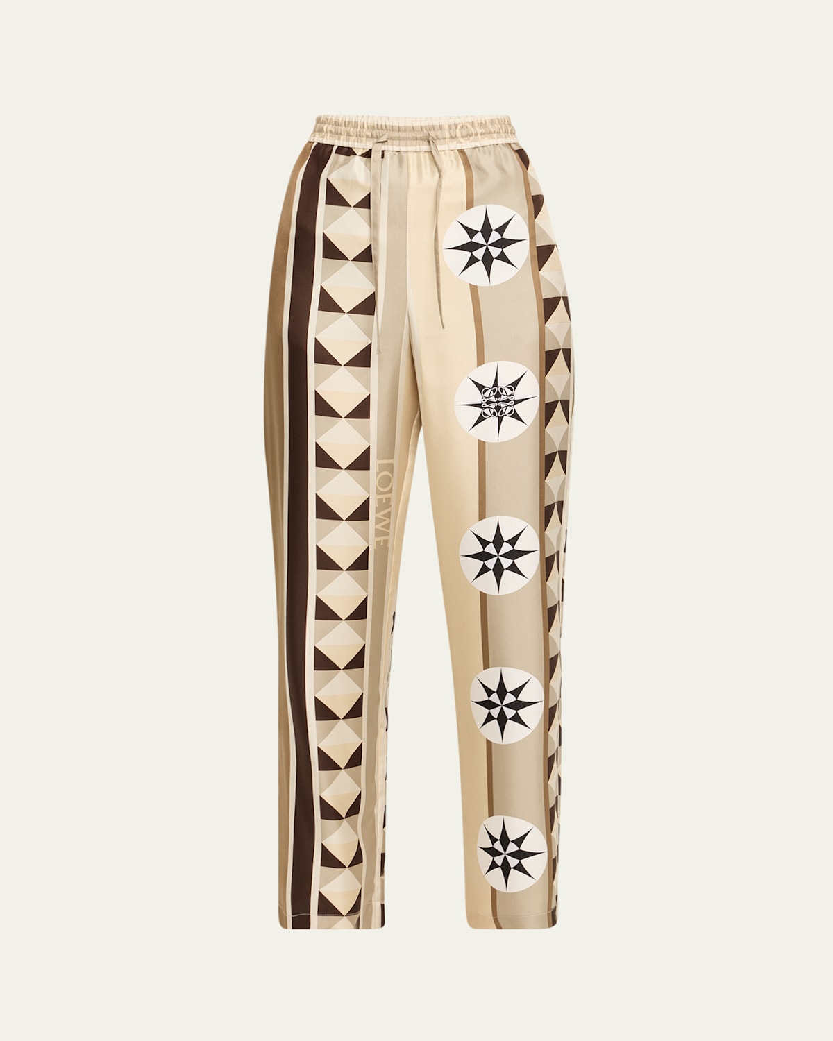 Loewe Scarf Print Silk Pajama Trousers