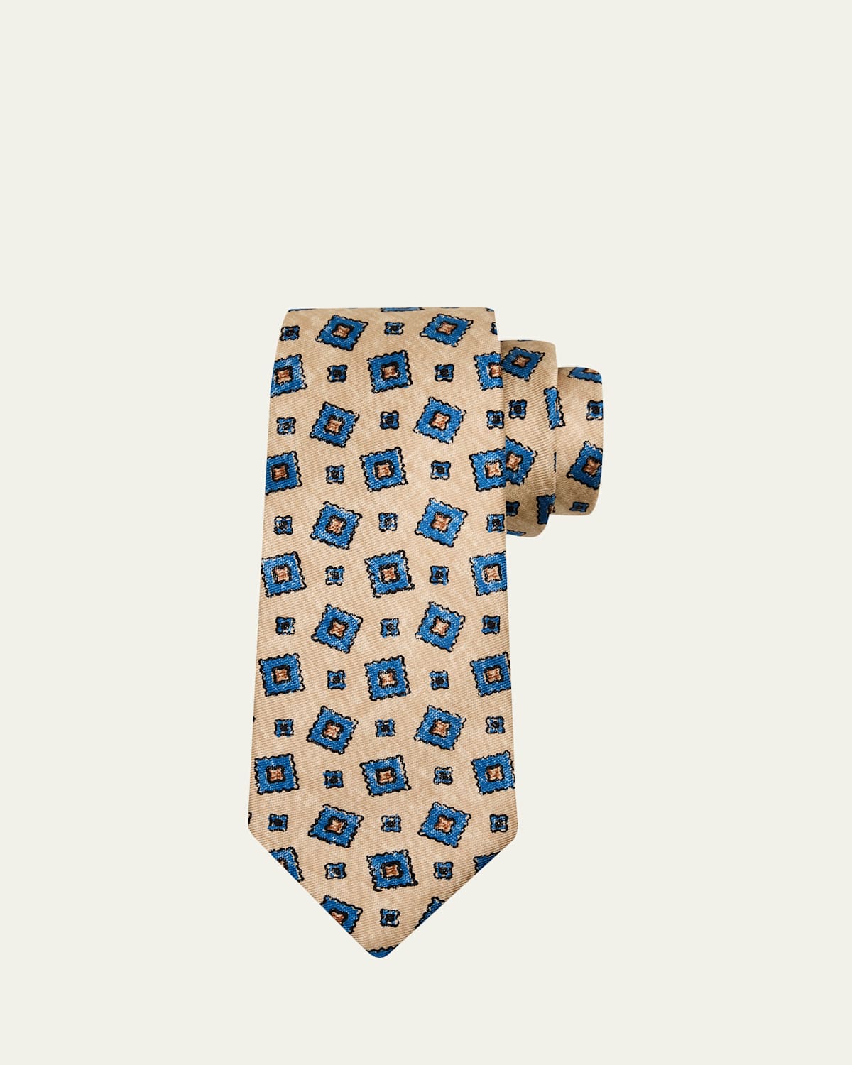 Kiton Men's Geometric Abstract Silk 7-fold Tie In Multi
