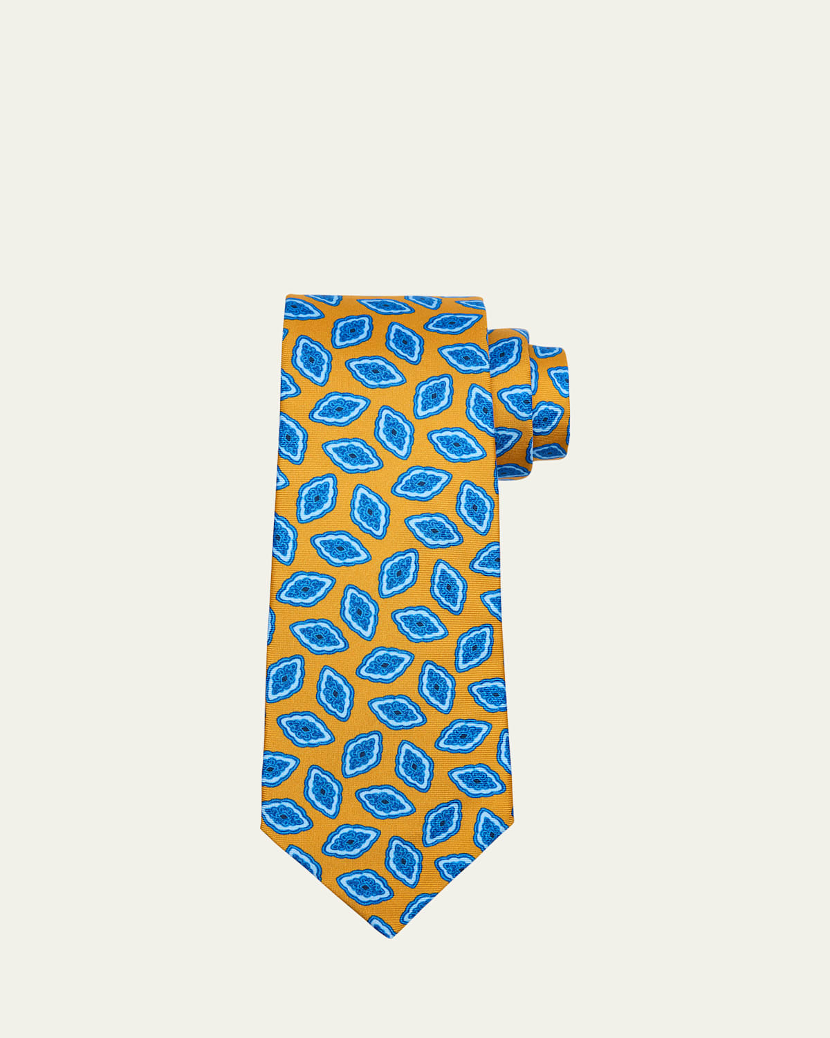 Kiton Men's Abstract Medallion Silk Tie