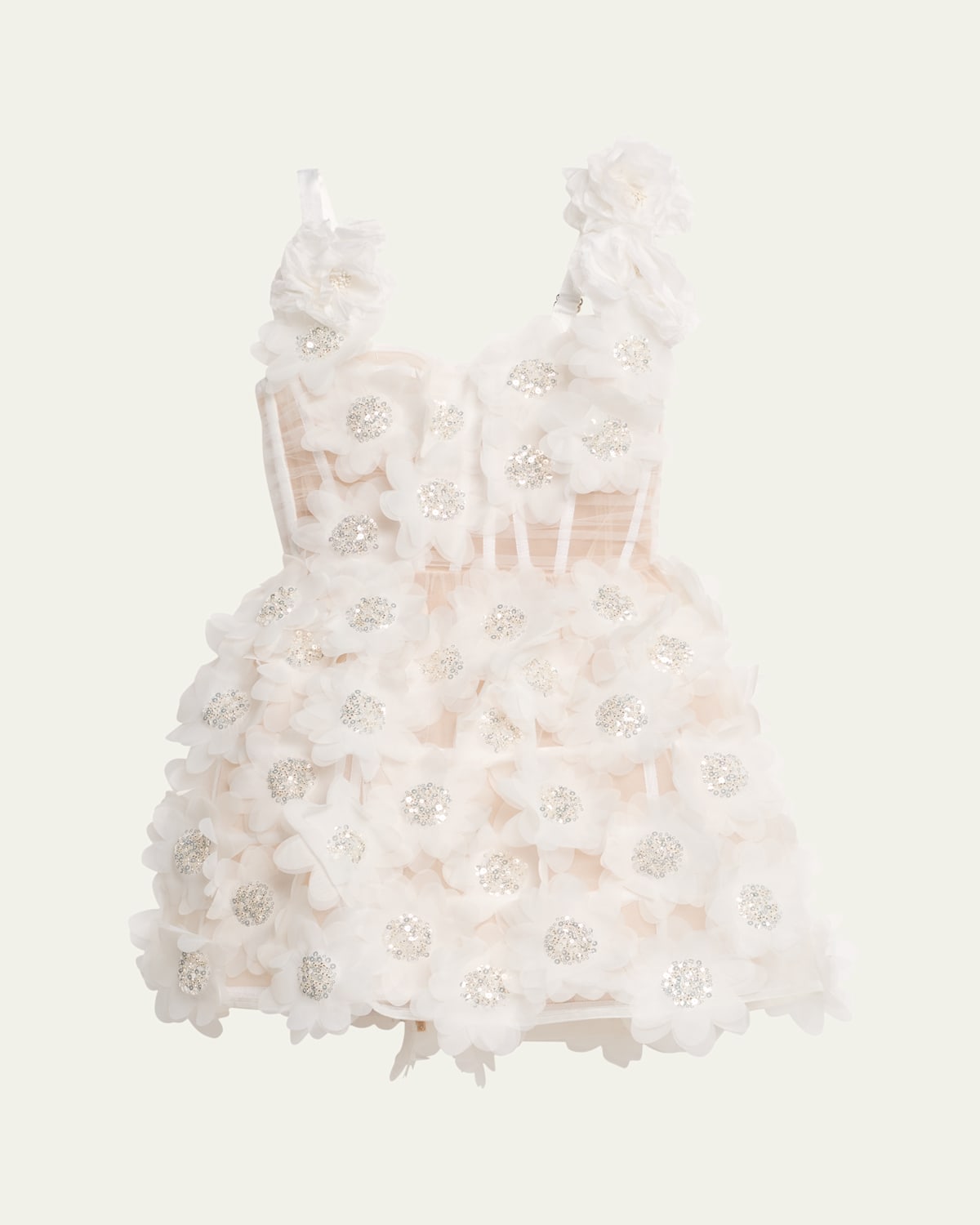 Bronx And Banco Rosalie Sequin-embellished Applique Mini Dress