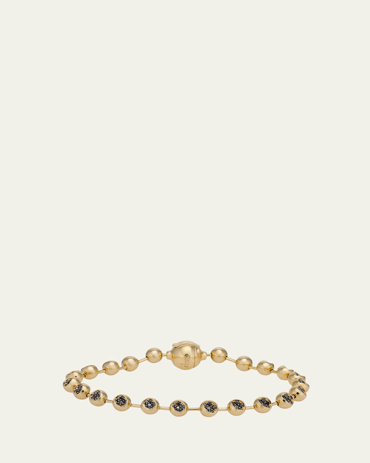 Black Sapphire Solar Bead Bracelet
