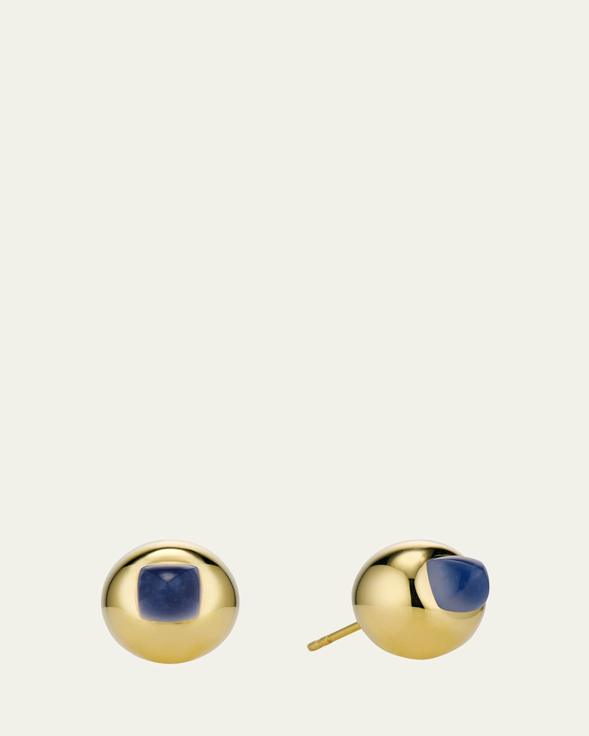 Chalcedony Sugarloaf Stud Earrings