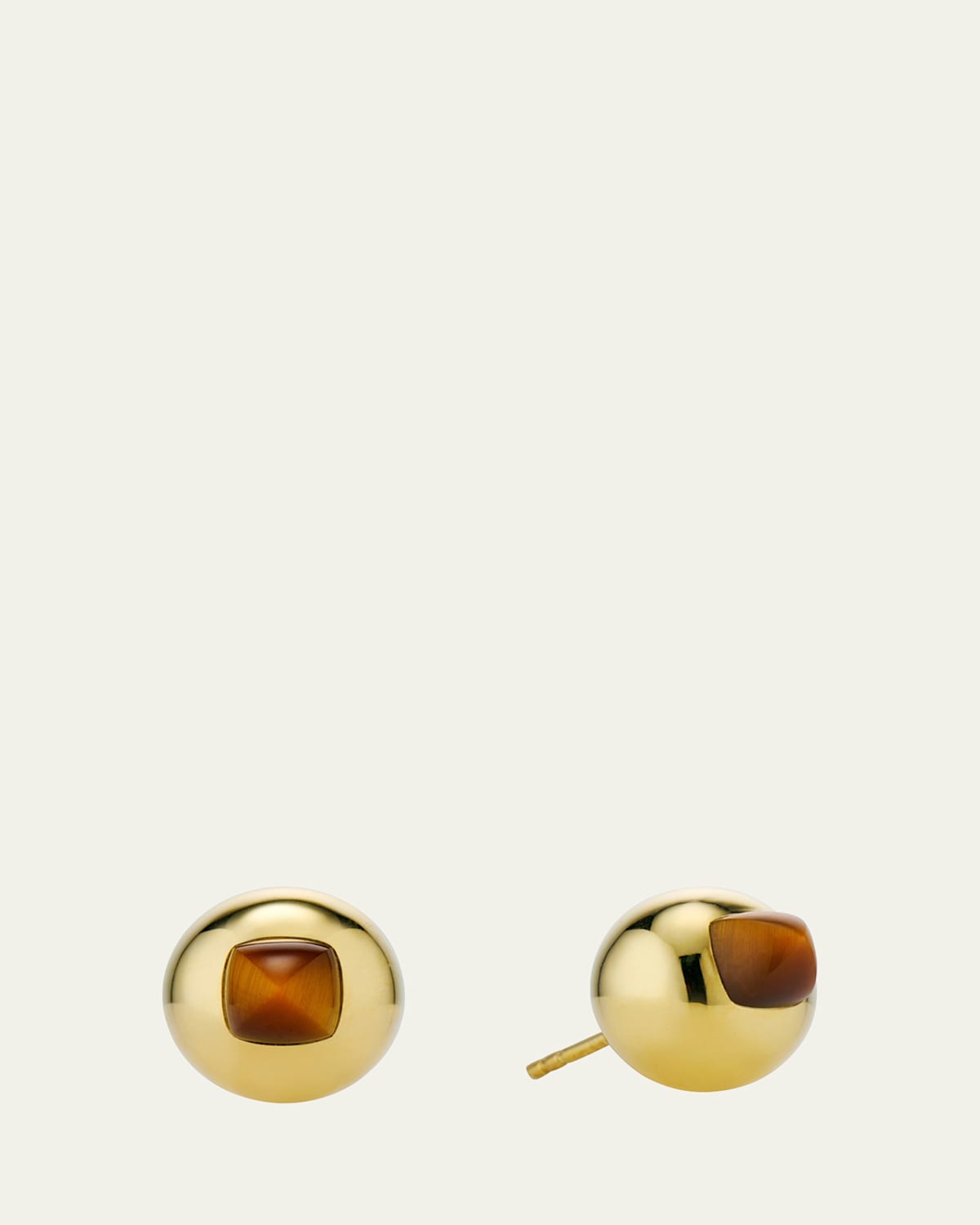 JV INSARDI Tigers Eye Sugarloaf Stud Earrings