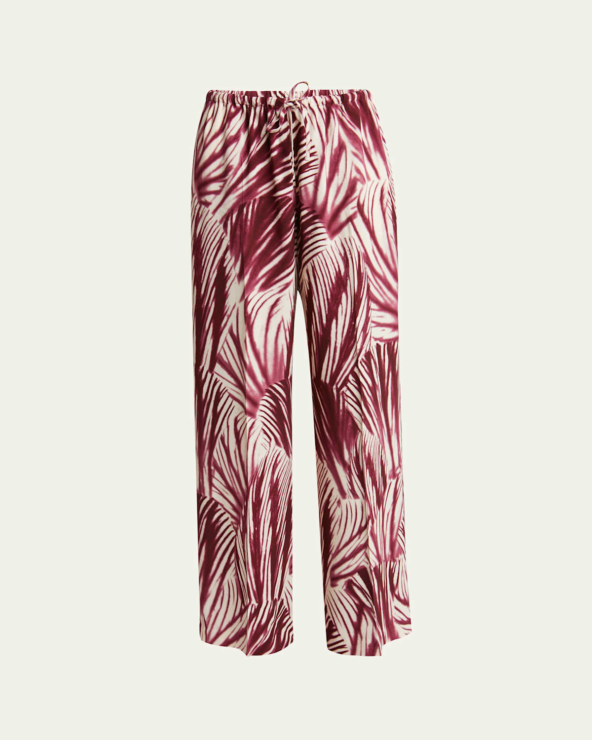 Puvis Printed Wide-Leg Drawstring Pants