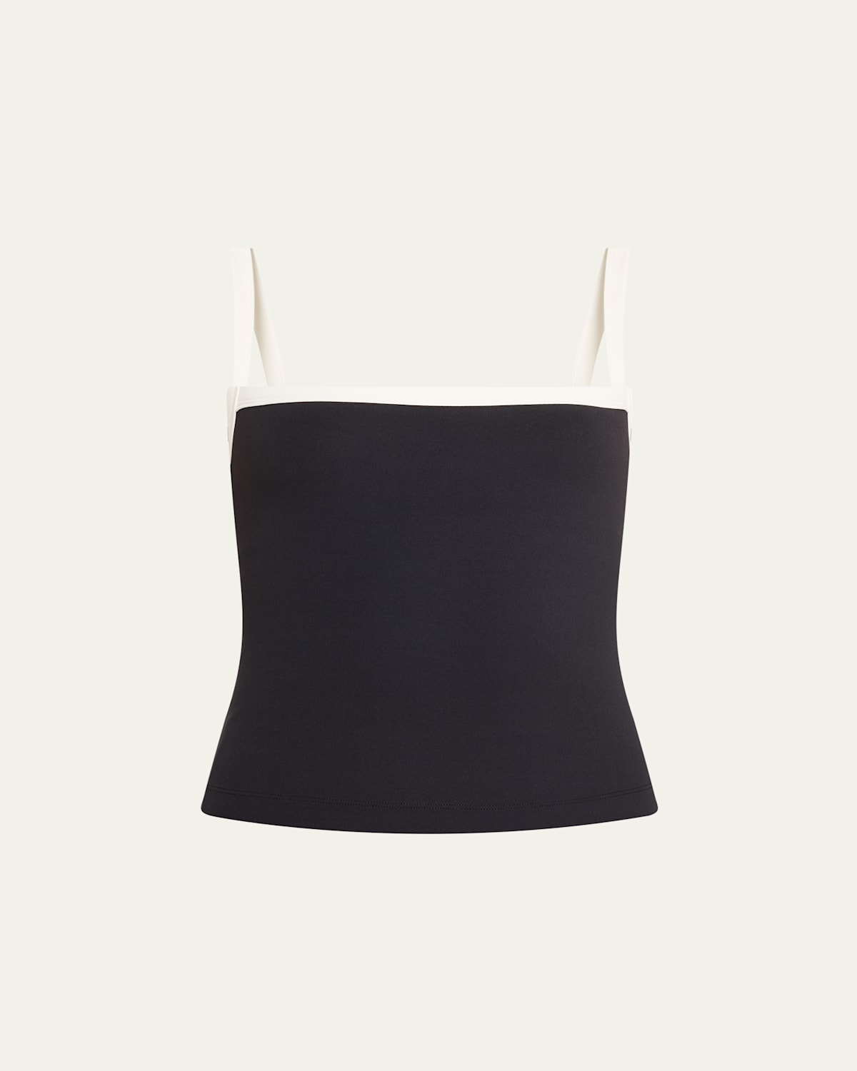 Splits59 Womens Monah Rigor Shoulder-straps Stretch-woven Top Black White