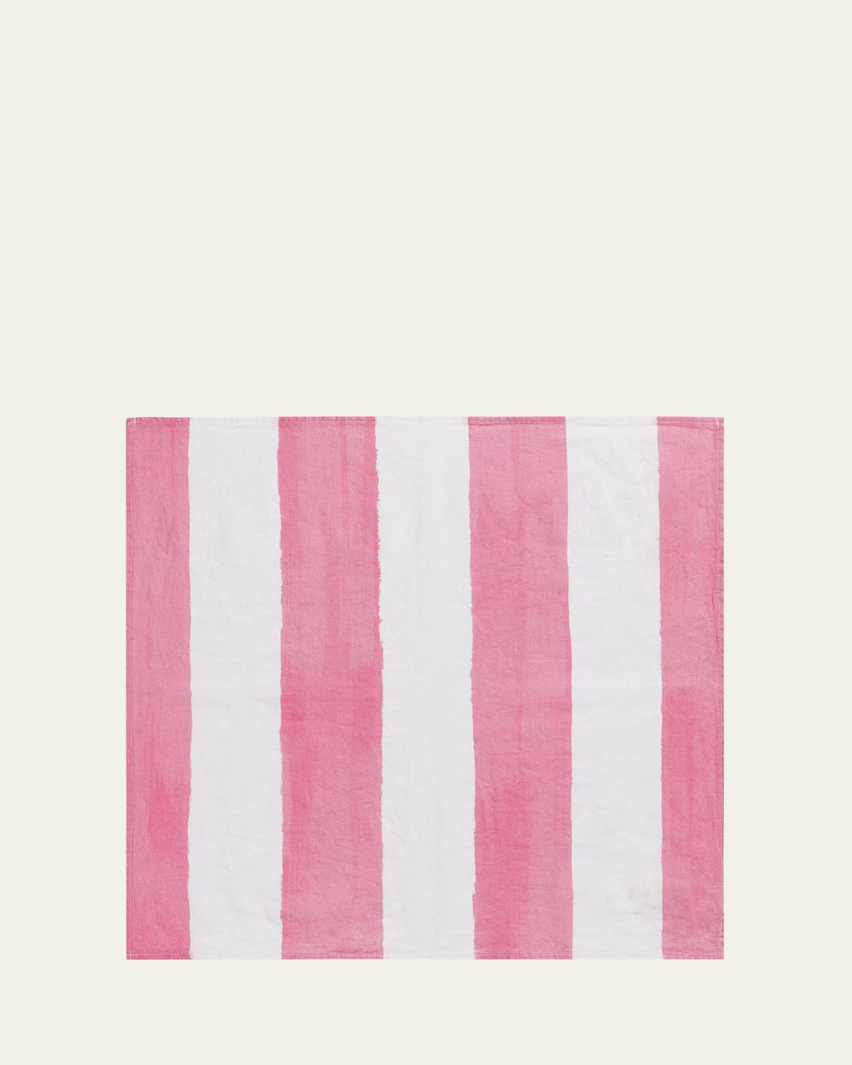 Summerill & Bishop Striped Linen Napkin In Pink