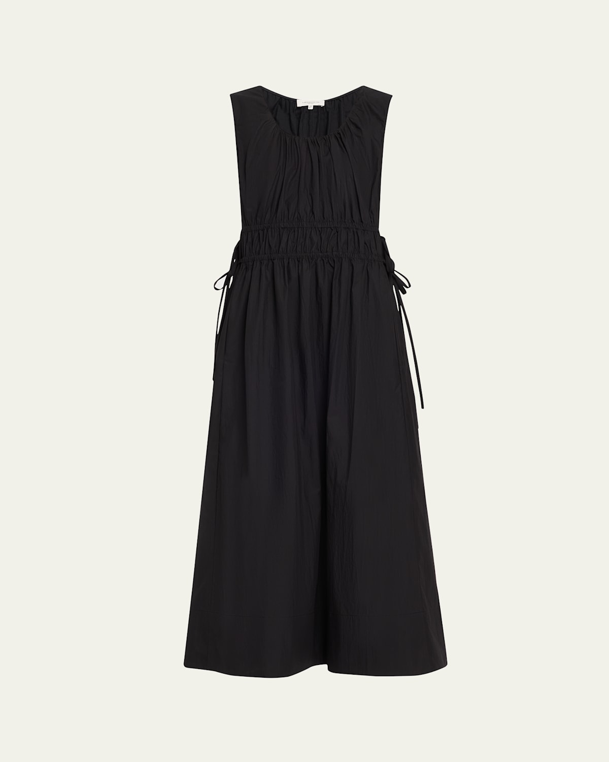 Sleeveless Gathered-Waist Midi Dress