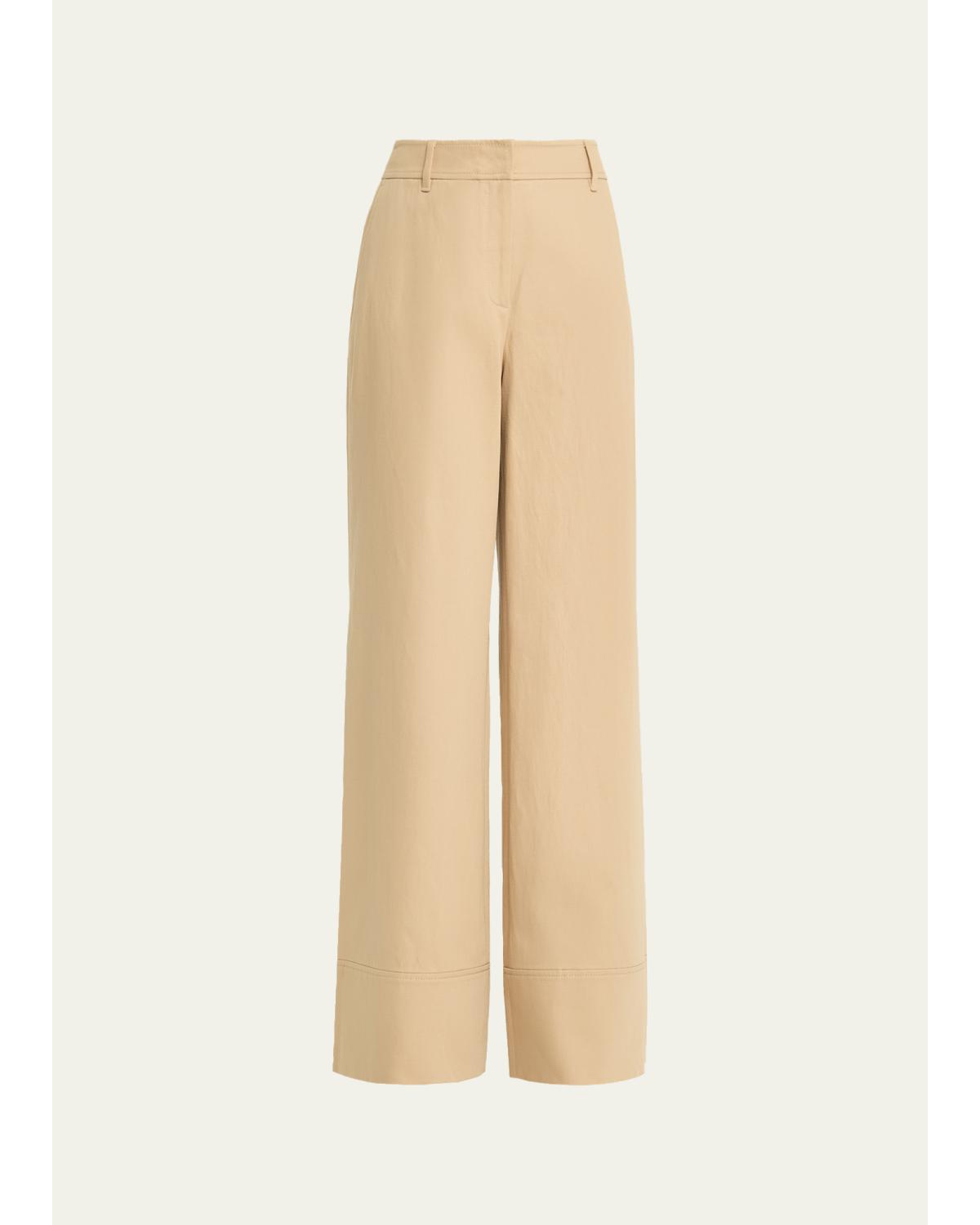 Charles Wide-Leg Twill Pants