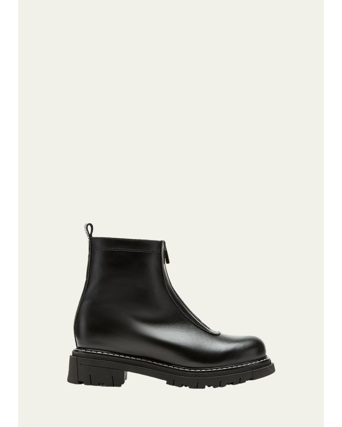 Delta Shearling-Lined Leather Booties