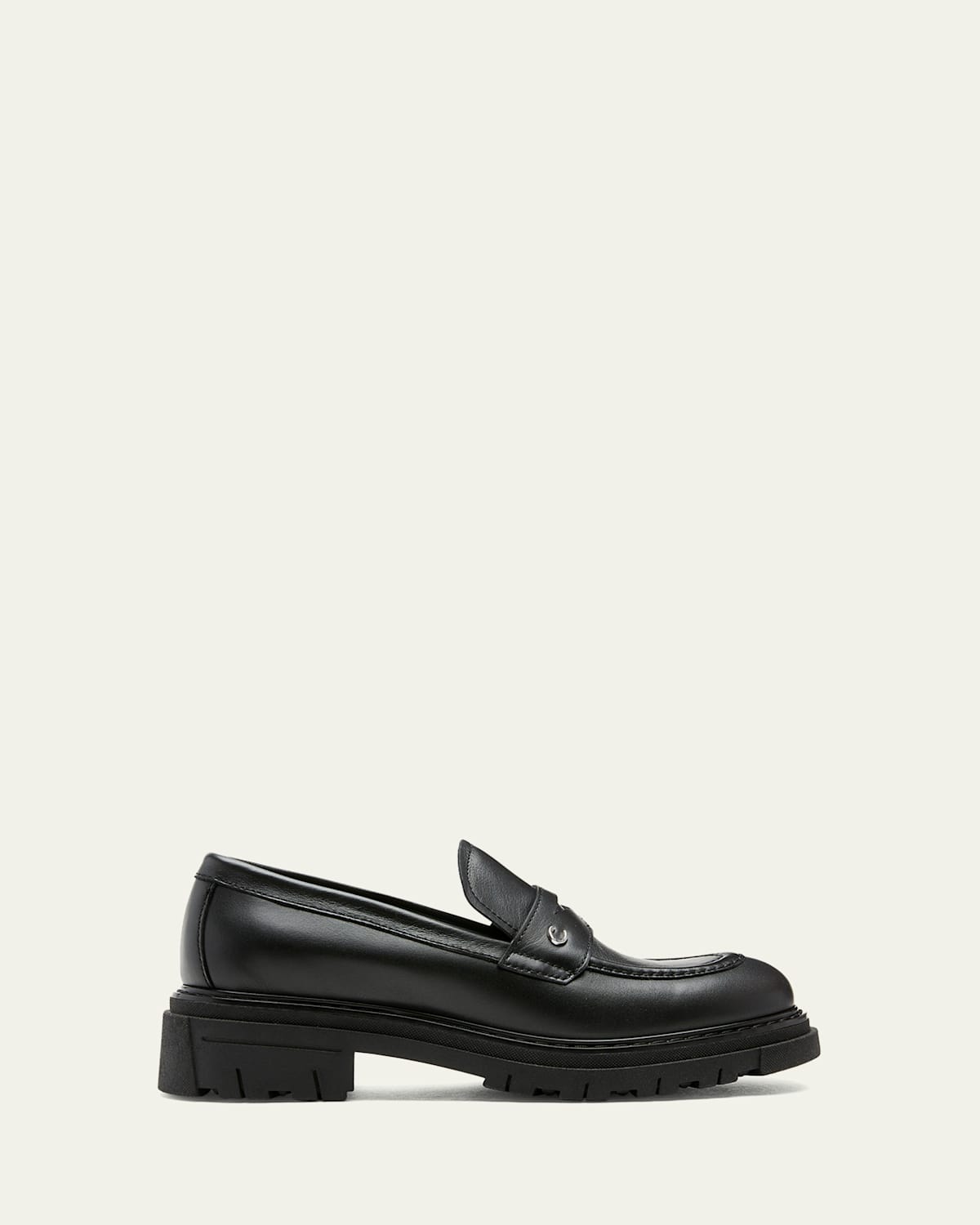 La Canadienne Doe Matte Leather Penny Loafers In Black