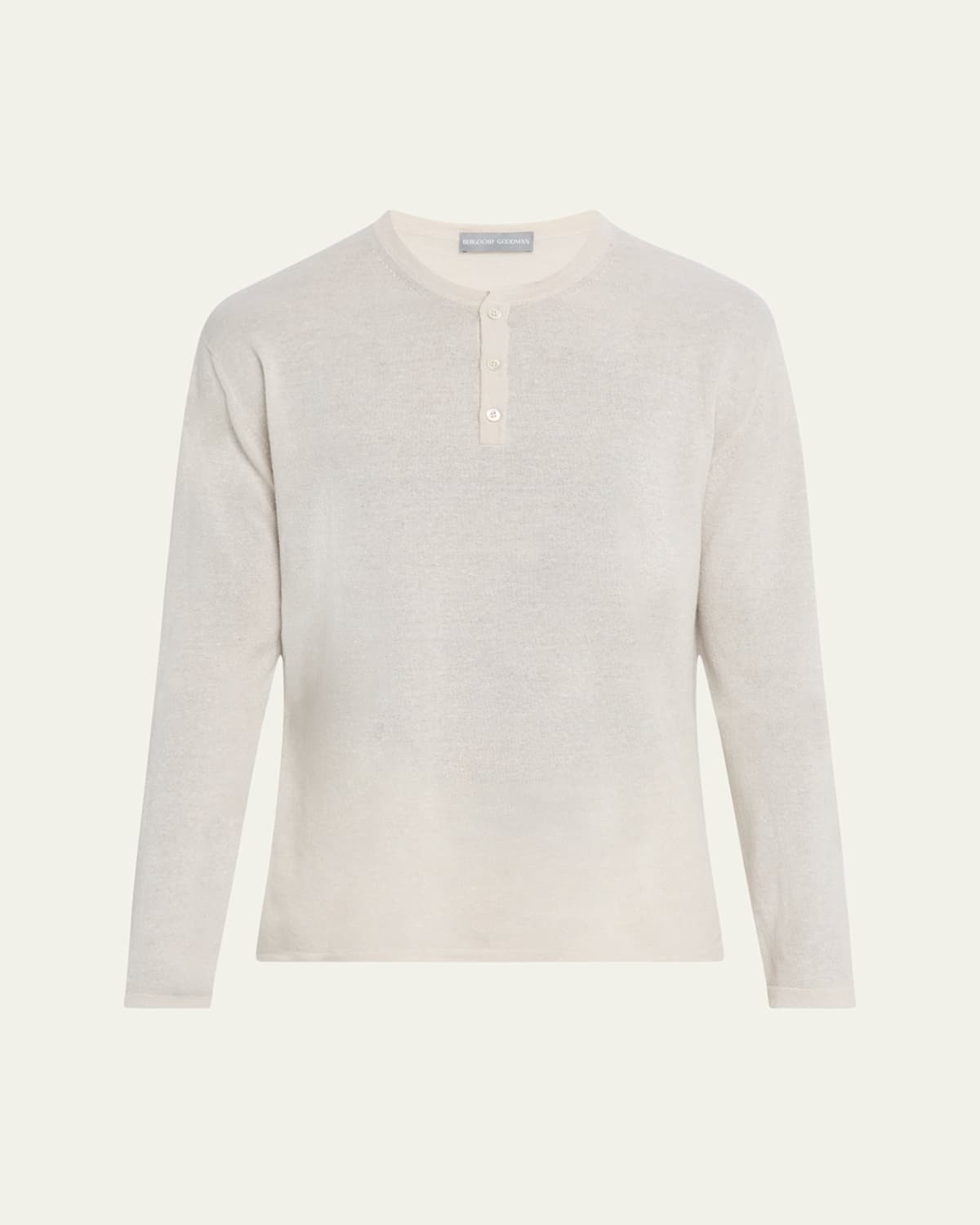 Men's Cashmere and Linen Henley Sweater