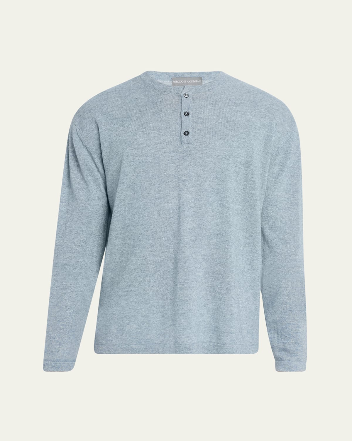 Men's Cashmere and Linen Henley Sweater