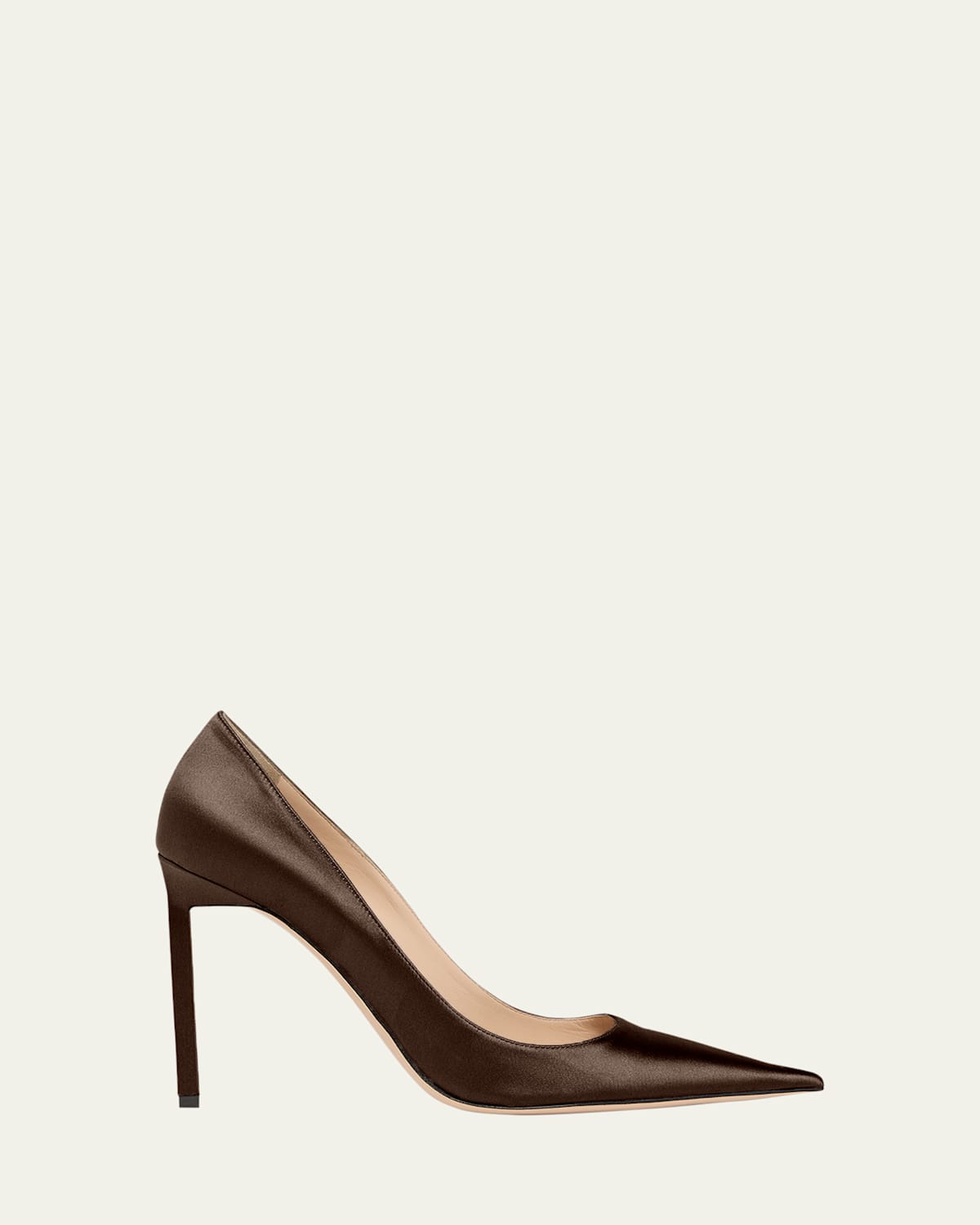 Tom Ford 85mm Betty Satin Pointed-toe Pumps In Brown