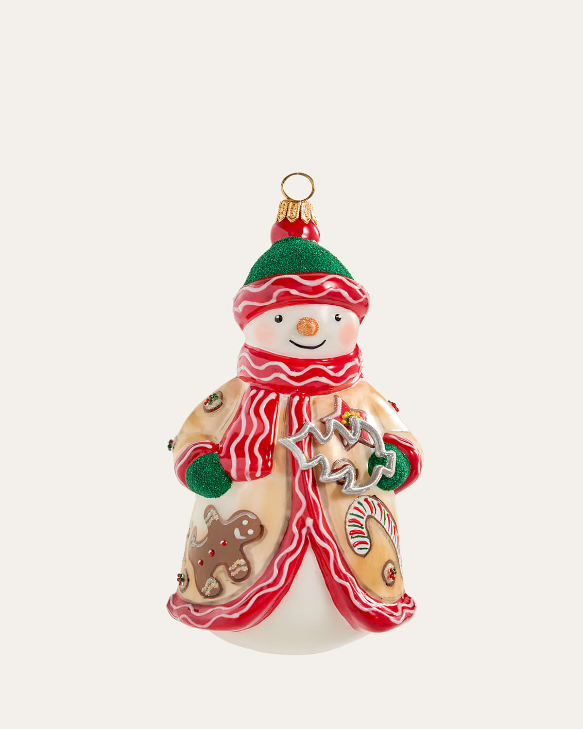 Joy To The World Collectibles Glitterazzi Christmas Cookie Baker Snowman Ornament In Multi