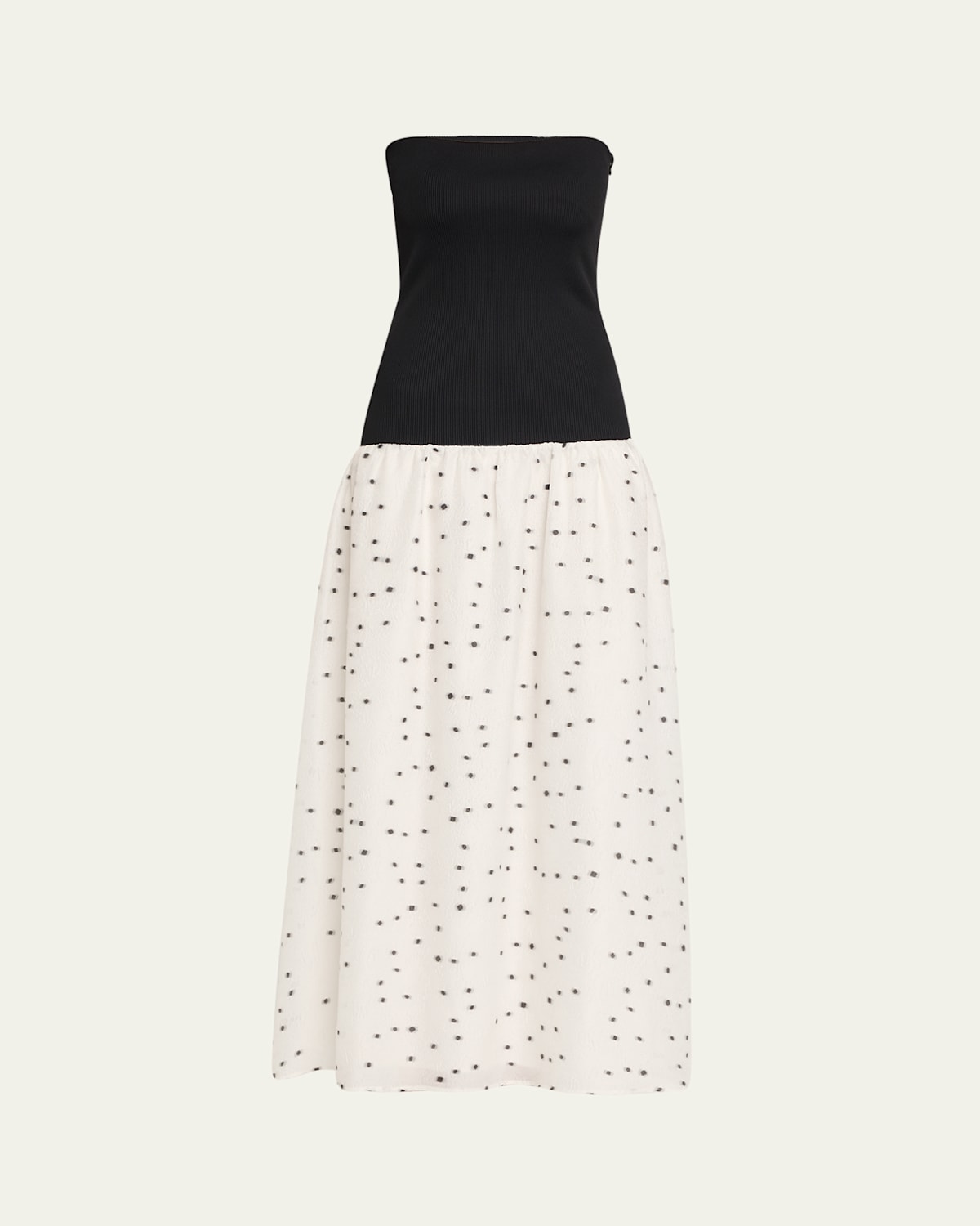 Amyra Strapless Drop-Waist Maxi Dress