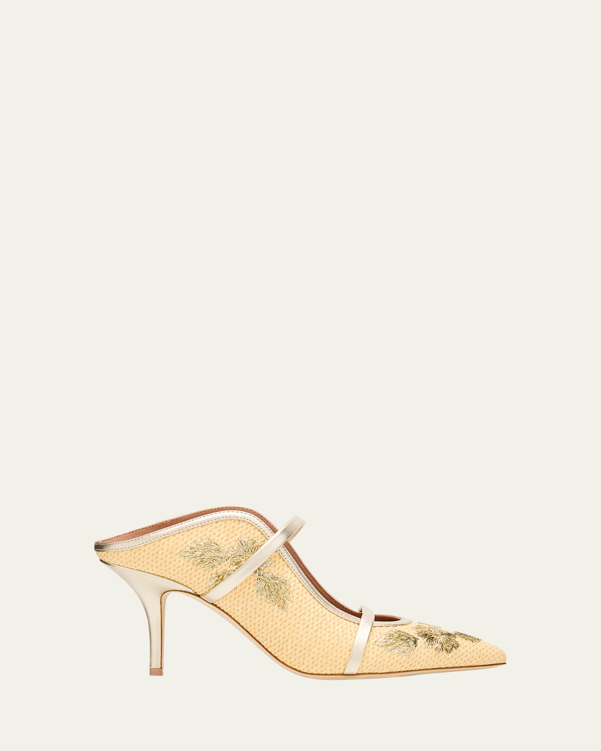 Maureen Raffia Dual-Band Mule Pumps